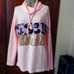 Lightweight boutique style cowl hoodie